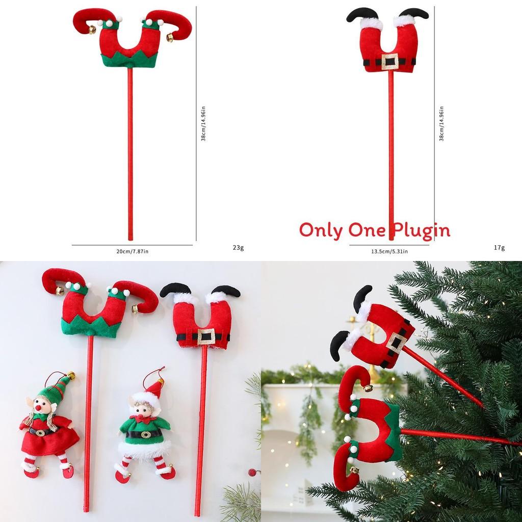 Christmas Elf Leg Fabric Decoration With Cartoon Style For Holiday Tree Accessories