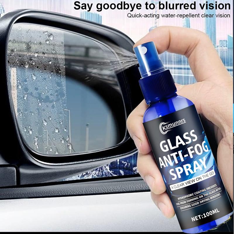 Long-lasting anti-fog spray, suitable for car glass and helmets, windshield and car window defogging agent, improve the clarity