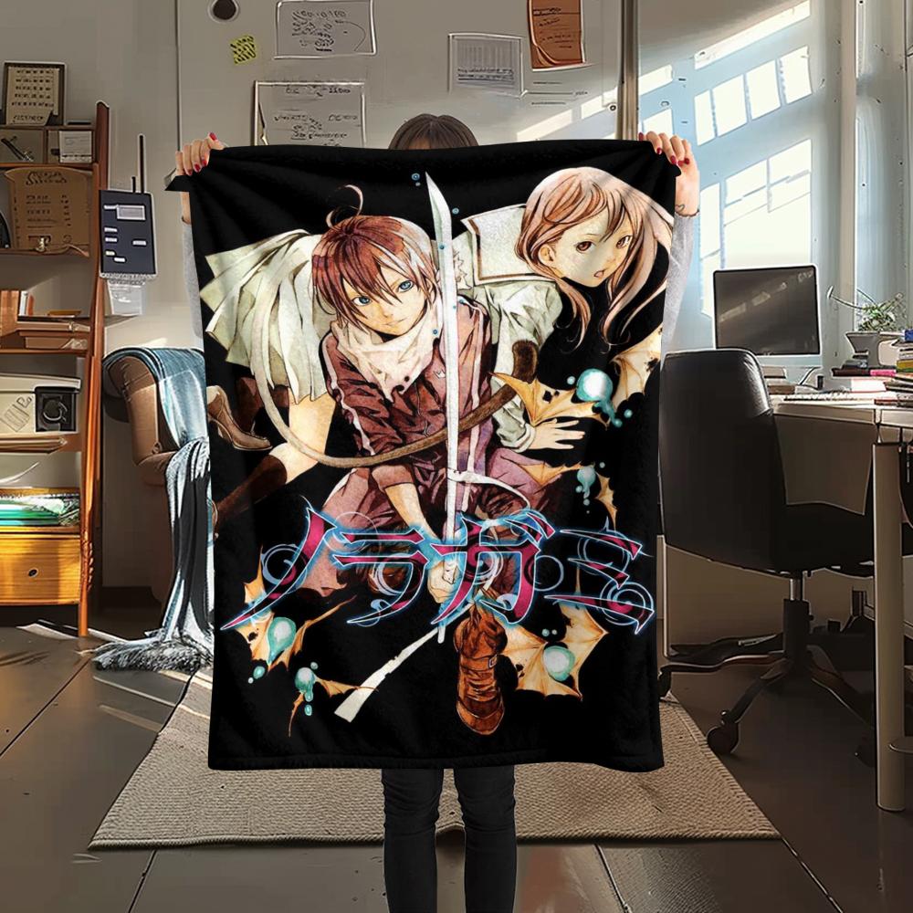 1PC Noragami Stray God Print Flannel Blanket, High quality Comfortable for All Seasons, Home Decor, Warmth and Comfort, Perfect for Christmas Gifts 98