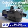 Variable Speed Pool Pump In/Above Ground Energy Efficient High Flow Powerful Self-Priming Dark Black Swimming Pool Pump with Fi