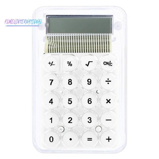 Student Calculator LCD Display Large Screen Silicone Buttons Battery Powered 8-digit Handheld Study Electronic Calculator School Supplies