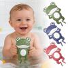 Clockwork Swimming Frog Bath Toy Cute Wind Up Floating Frog Water Toy for Kids Shower Games Bathtub Bathroom Toys Gift