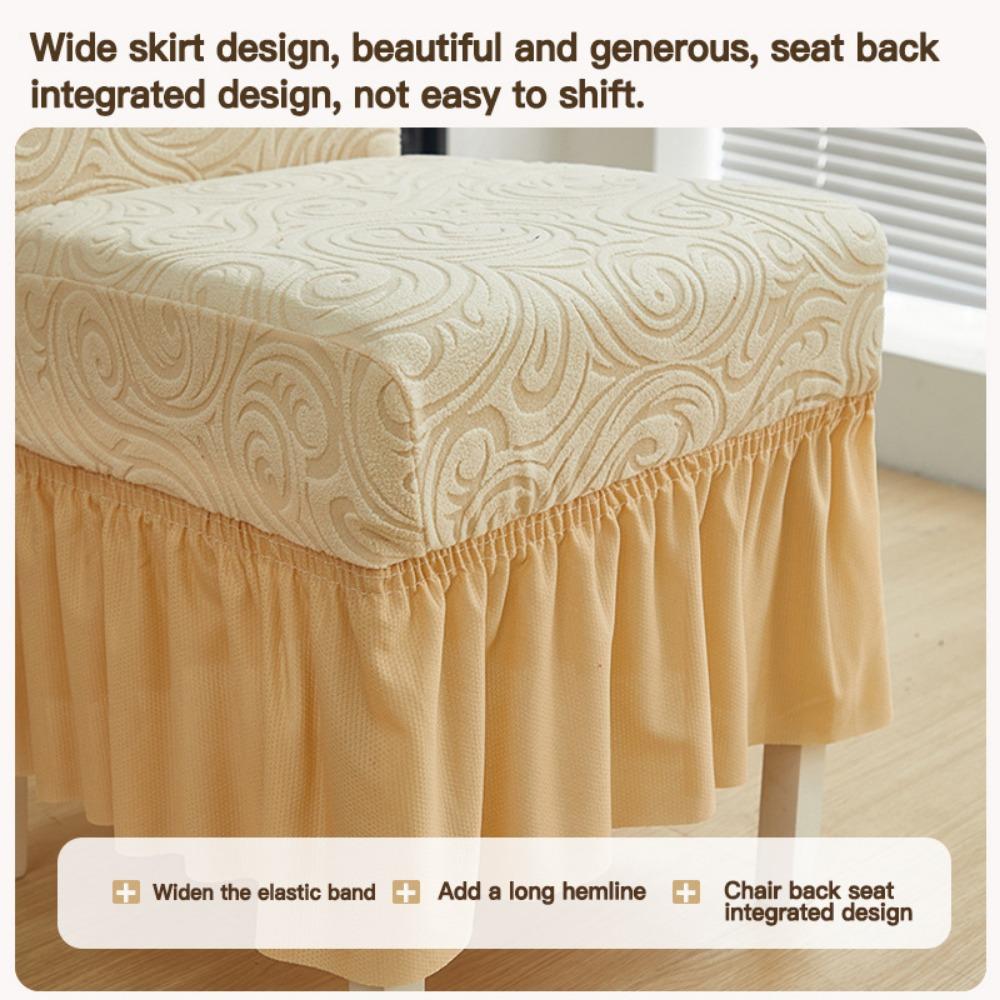Elastic Chair Cover Thickened One Piece Stretchable Dining Chair Slipcover for Home Hotel All Season