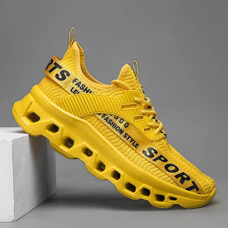 Fashion Men's Running Shoes Breathable Lightweight Height Increase Non Slip Comfortable Outdoor Sports Sneakers for Men Tenis Masculino