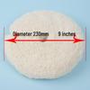 Dual-Sided Wool Polishing Disc for Car Mirrors and Waxing