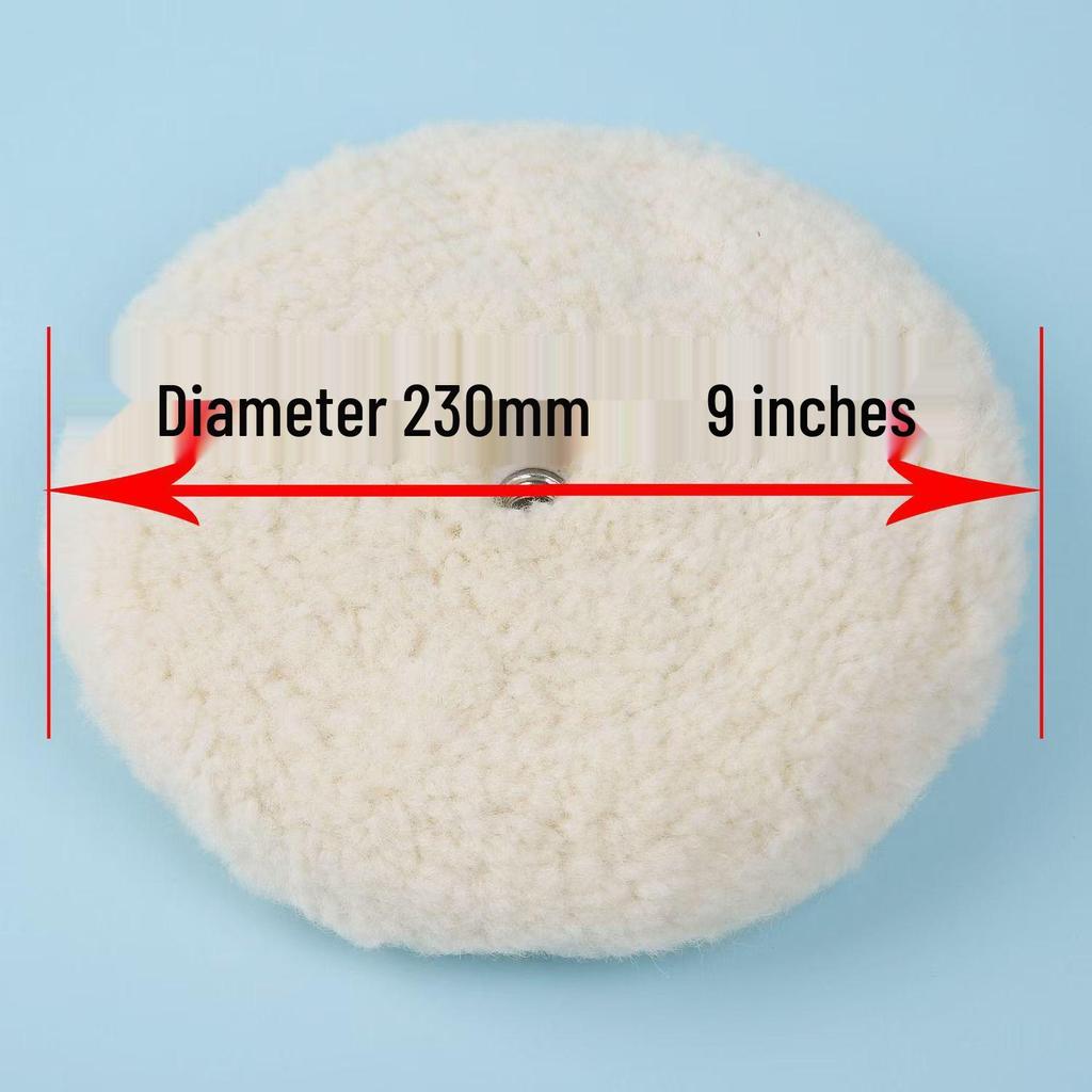 Dual-Sided Wool Polishing Disc for Car Mirrors and Waxing