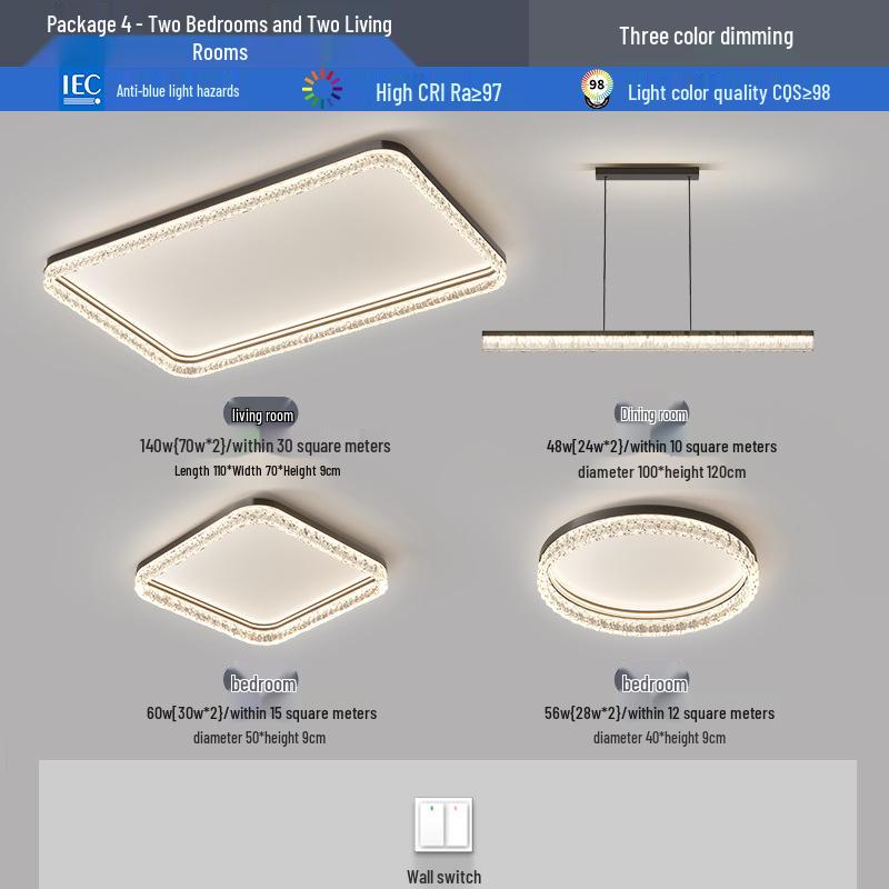 Italian Luxury Ceiling Lamp Set: 2025 Modern Atmospheric Design for Living Room