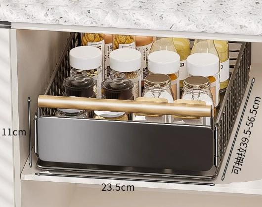 Кухонная складная раковина Выдвижная полка Шкаф Выдвижная корзина-органайзер Регулируемая выдвижная ящик Стеллаж для хранения посуды