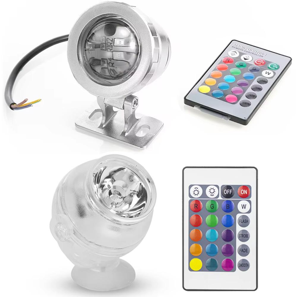 

12V Waterproof Underwater RGB Colorful LED Flood Lights White /Warm white /RGB Waterproof Fountain Pool Lamps With Remote No Plug