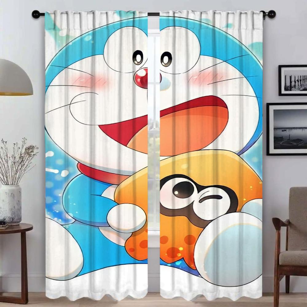 

Дораэмон Блэкаут Шторы для Комнаты 2 Панели Домашние Интерьерные Шторы Тюль для Спальни Хэллоуин Украшение Перегородка Жалюзи Гостиная W50xH70cmx2pcs-CL