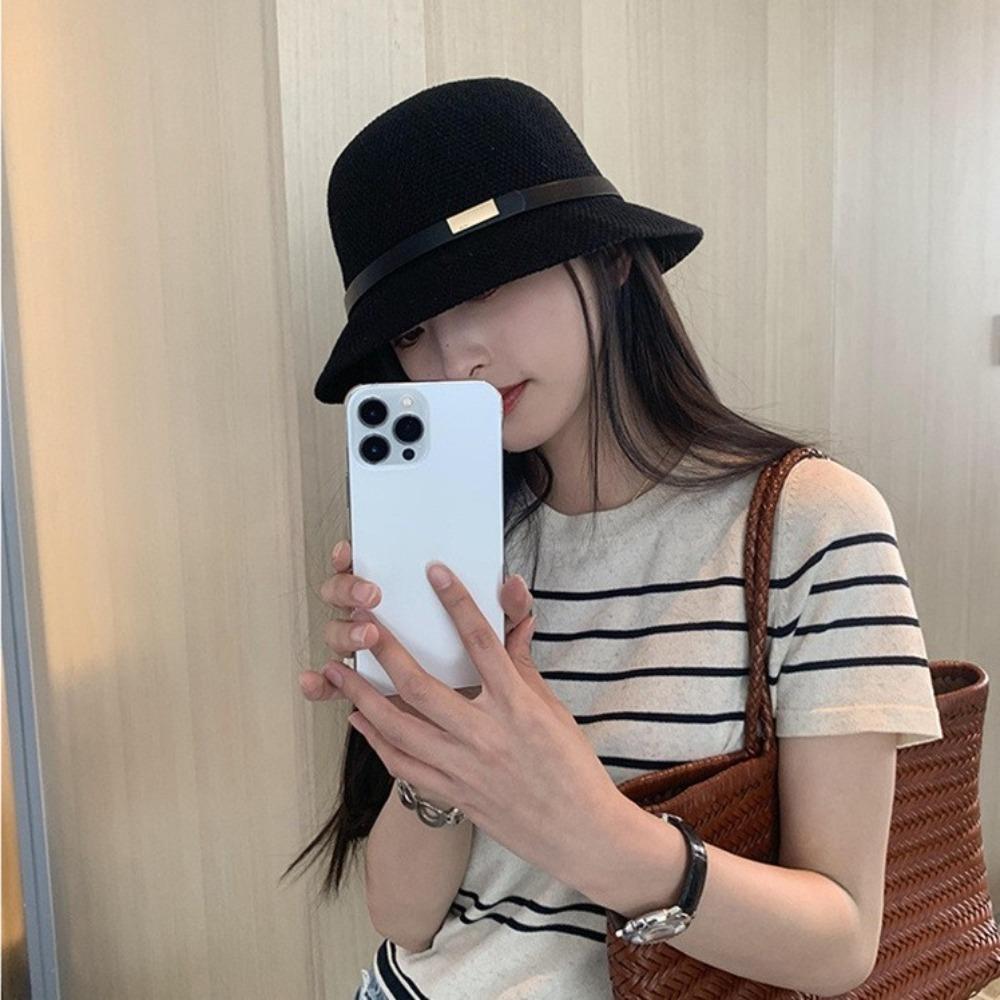 New Anti-Sun Bucket Hat Anti-UV Folding Sunscreen Hat Hollow Breathable Fisherman Hat Summer