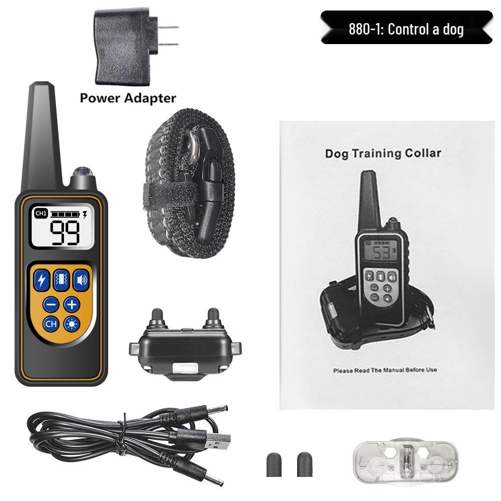 800m Dog Training Collar with Remote – Recyclable Anti-Bark Electronic Collar & Nylon Rope