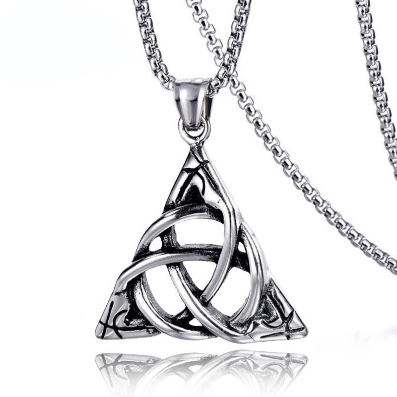 Hip Hop Trendy Fiery Cross Titanium Steel Pendant Necklace for Women & Couples