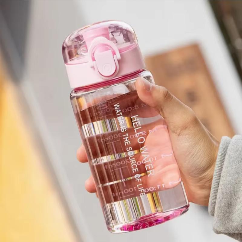 550ML Space-Themed Water Bottle with Anti-Slip Lid & Handle - Durable Plastic, Leak-Proof Design for Outdoor Sports, Camping
