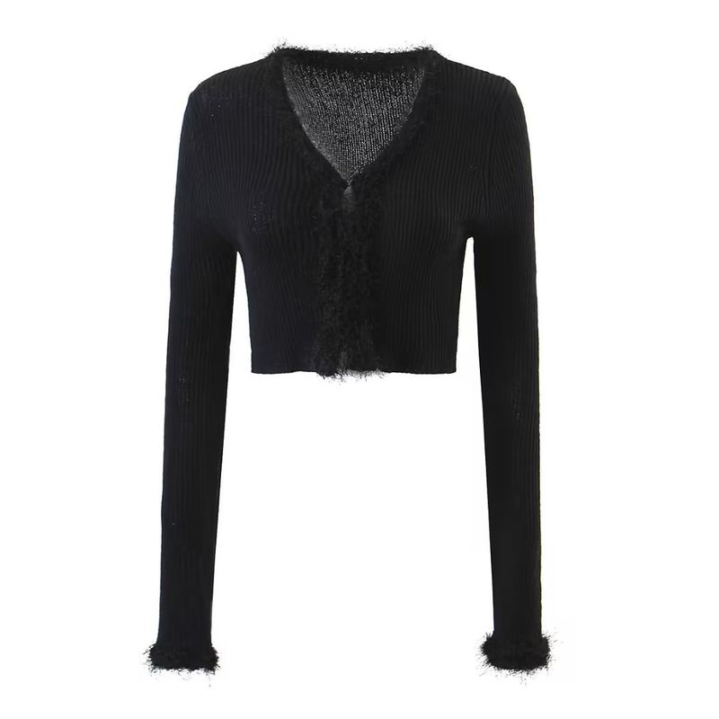 22ss Slim Looking Easiest for Match V-neck Small Top Knitting Cardigan