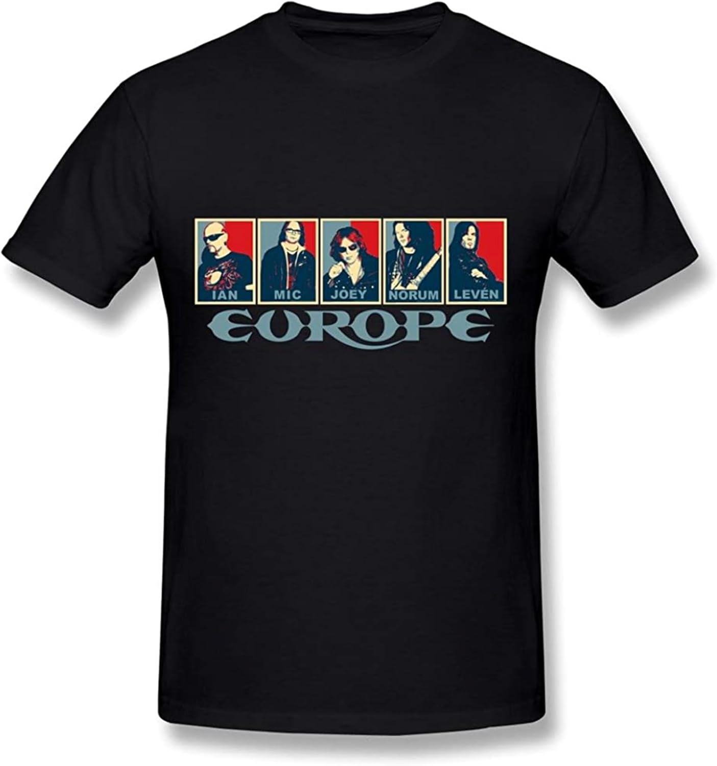 Men Europe Band Fantasy Custom Causal T Shirts Black S чёрный