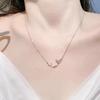 Nickel Silver Plated Gold Fishtail Necklace with Mother-of-Pearl: Elegant Mermaid-Inspired Clavicle Chain for Women