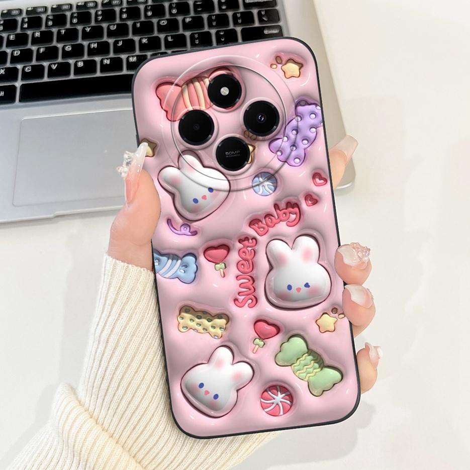 For Xiaomi Redmi 14C Case PocoC75 Cute Panda Cartoon Cover Soft TPU Phone Case For Xiaomi Poco C75 C 75 Redmi14C Back Cover Bags