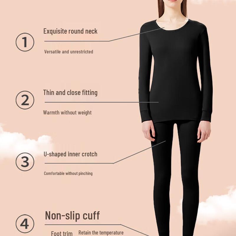 Nanjiren Women's Pure Cotton Thin Thermal Underwear Set