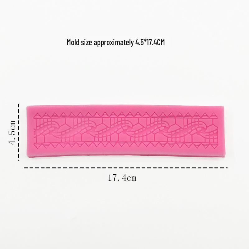 Vintage Pattern Fondant Silicone Mold Cake Border Decoration Set