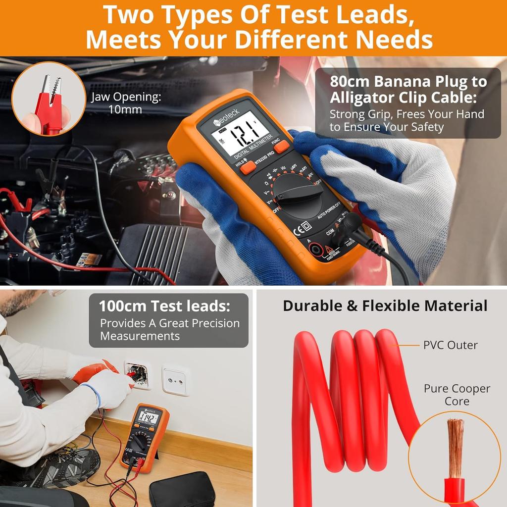 Auto Ranging Digital Multimeter+Test Leads