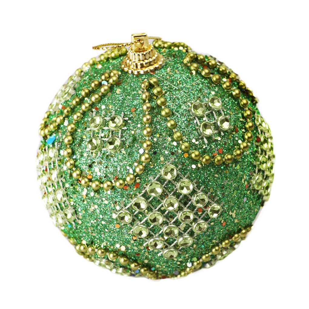 

1 шт. Рождественские елочные шары из хрустальной пены, блестящие бусины, цепочка, украшение на Рождество своими руками -