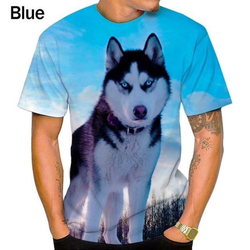 Unisex Funny Cute Dog Graphic T Shirts 3D Printed Summer Casual Cool Men Tee Tops Short Sleeve Oversized