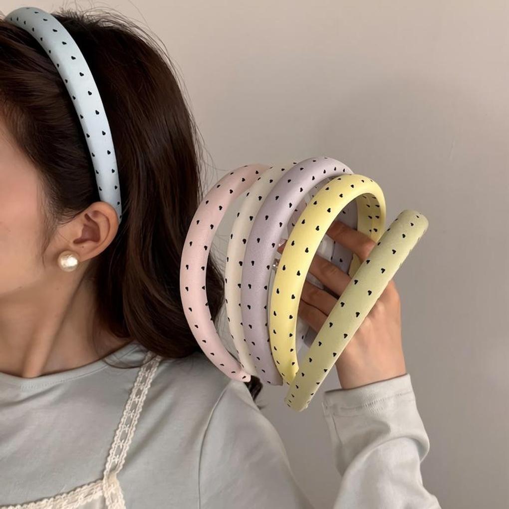 Women's Simple Heart 6-Color Dot Hairband Headband