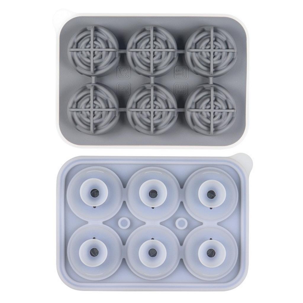 6-Cavity Rose Silicone Ice Cube Mold Easy Demolding Food-Grade For Drinks Desserts Kitchen Tool Stylish Decor Mold