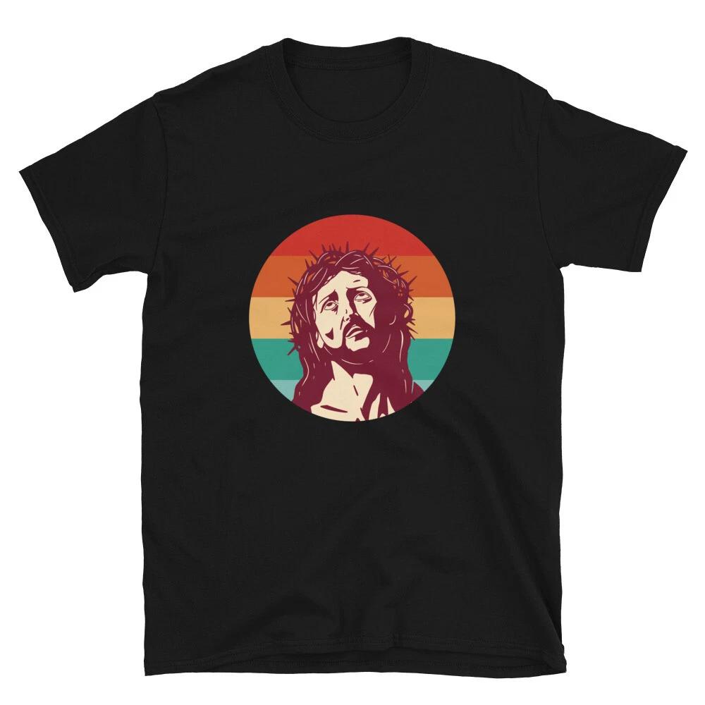 Vintage Design Jesus Retro Sunset T-Shirt S