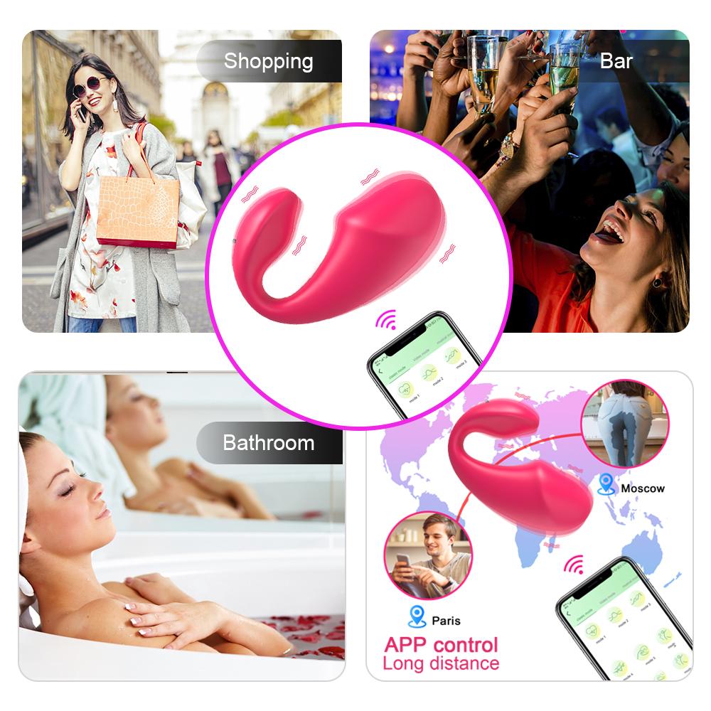 Wireless Bluetooth G Spot Dildo Vibrator Female APP Remote Control Vibrating Egg 2 Motor Clitoris Stimulator Sex Toys for Women