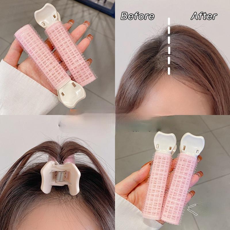2Pcs Hair Root Clip Korean Fluffy Hairpin Curling Hairpin Bangs Fixed Shape Geometric Exquisite Hair Accessories