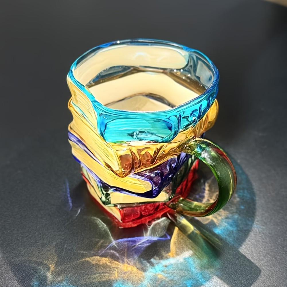 3D Painted Book Mug Wear Resist Books Drinking Container Creative Book-Shaped Drinkware for Beer Wine Juice Tea Coffee