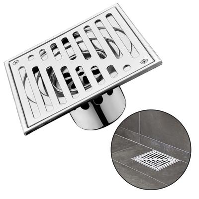 Heavy Duty Outdoor Yard Floor Drain, Removable Steel Block Grate With Robust Construction For Versatile Applications
