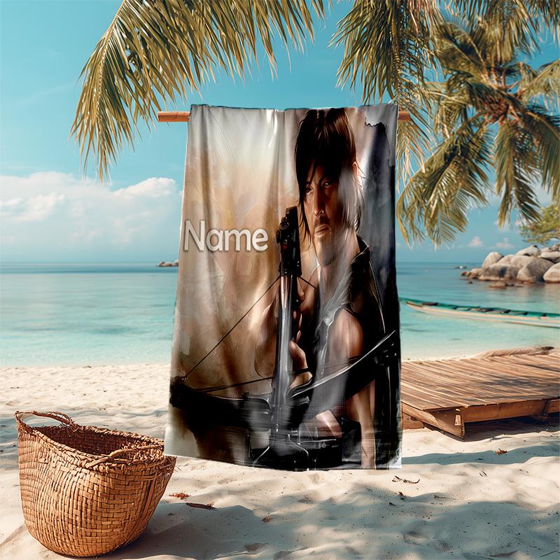 Personalized customized proof beach towel with The Walking Dead pattern - soft, absorbent,quick-drying,perfect swimming,camping&bathing