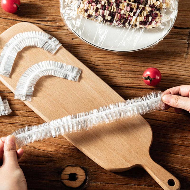 Einweg-Lebensmittelabdeckung Lebensmittelqualität Frischhaltebeutel Lebensmittelqualität Obst Gemüse Aufbewahrungsbeutel Elastischer Plastikbeutel Küchenzubehör