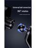 Magnetic Car Phone Holder with 15W Wireless Charger & Retractable Line, Rotating Stable Design
