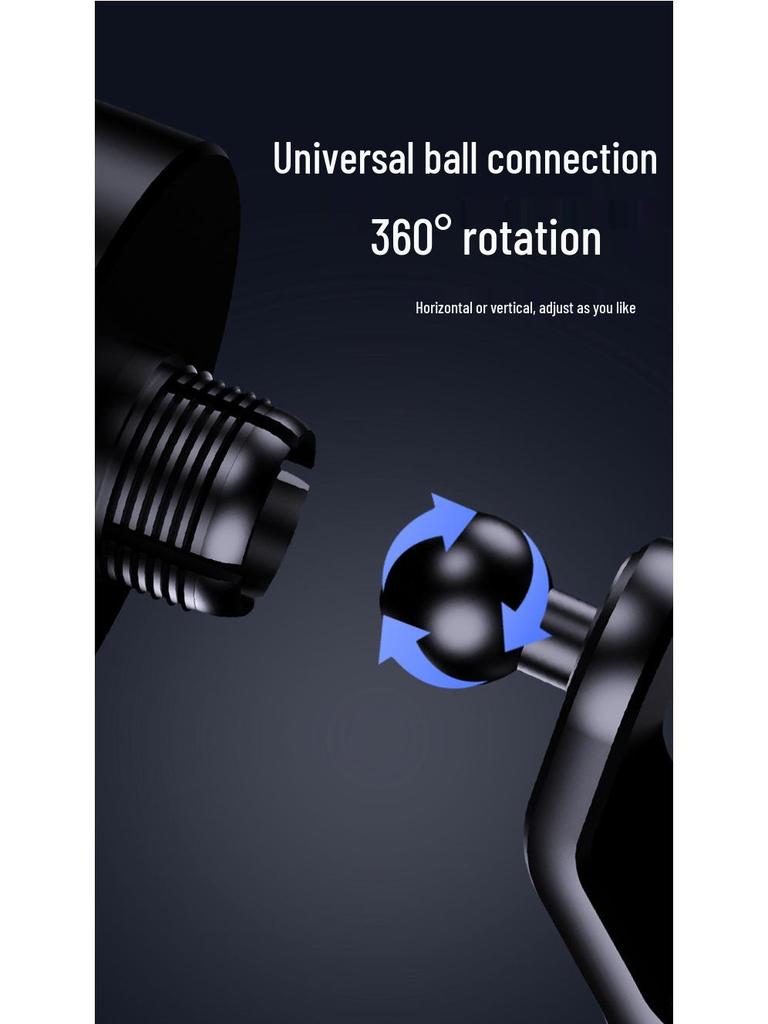 Magnetic Car Phone Holder with 15W Wireless Charger & Retractable Line, Rotating Stable Design