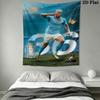 Erling Haaland Re Appeso a Parete Coperta in Tessuto Stampato Arazzi Decorativi per Camera da Letto Soggiorno Arredamento per la Casa