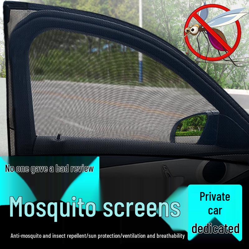 

Car Window Mosquito Screen & Sunshade for Sedan Front Door - Sunshade & Mosquito Net (2 pieces)