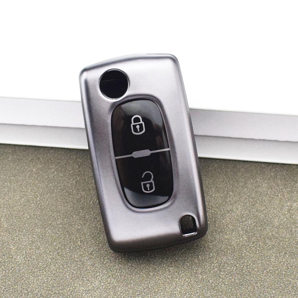 For Citroen Xsara Picasso C2 C3 C4 C5 C6 C8 Shell Fob Holder Soft TPU Car Key Fob Case Cover For Peugeot 107 206 207 307 308 406