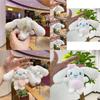 Cute Plush Kuromi Cinnamoroll Dog Keychain Doll With Soft Short Plush Material