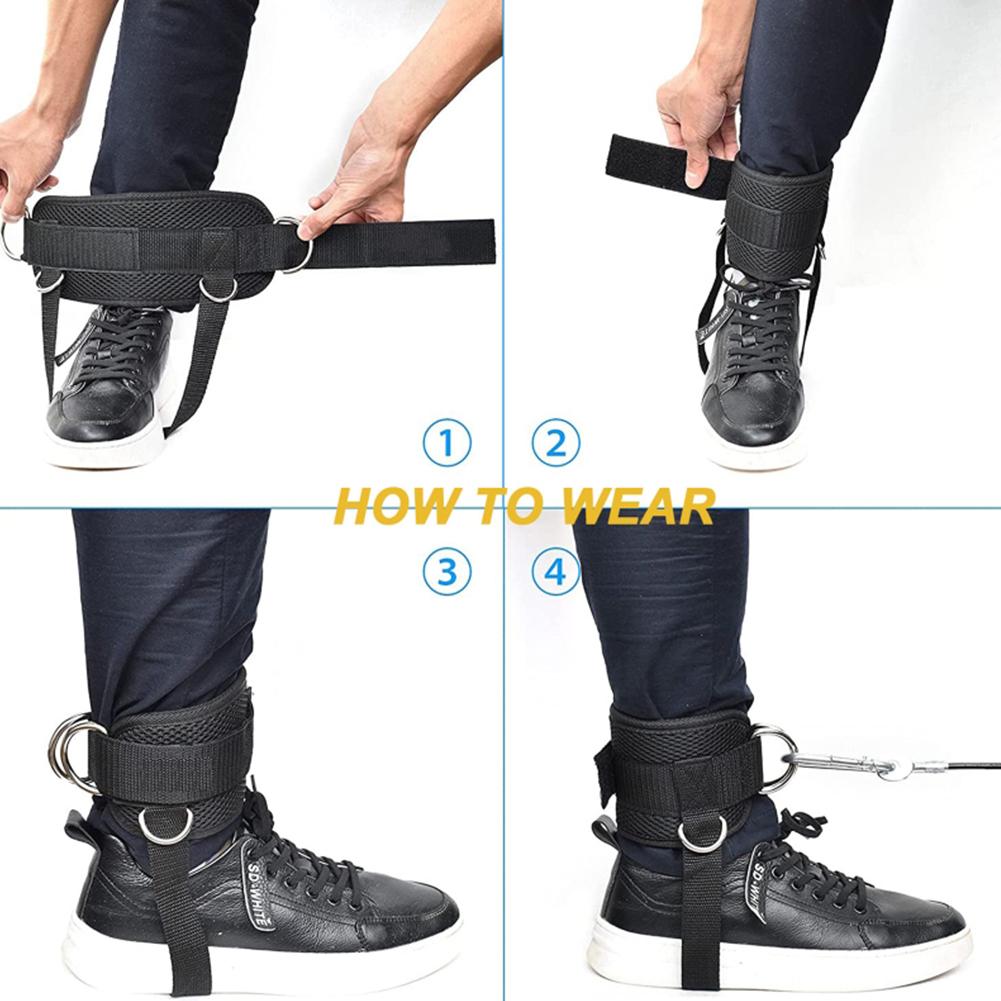 1 Pair Ankle Straps Dumbbells Weights Cable Machines Foot Dumbbell Attachment Tibialis Trainer Leg Extensions For Women Men
