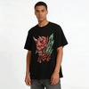 Japanese Red Oni Demon Print T-shirt Dark Retro Trendy Top Pure cotton T-shirt