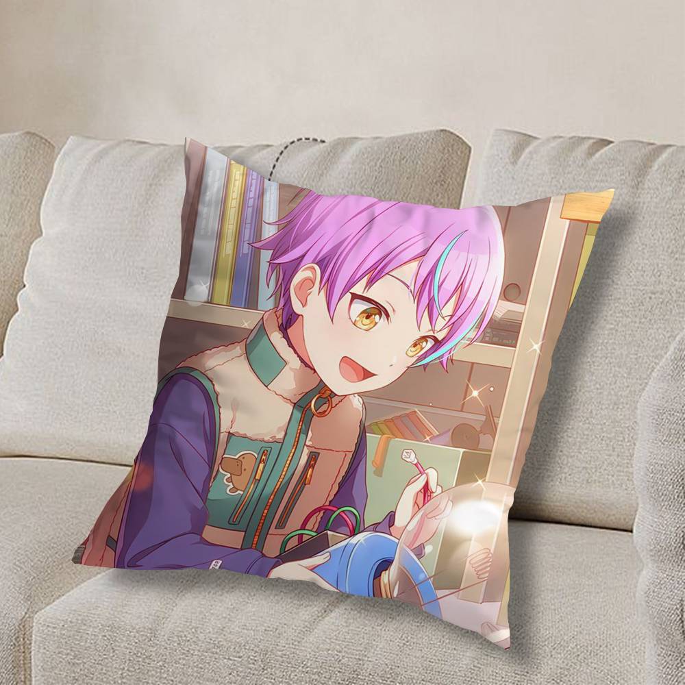 R-Rui Project Sekai Kamishiro  Pillow Case Sofa Living Room Bedroom Headboard Backrest Cushion Square Cushion Nap Time