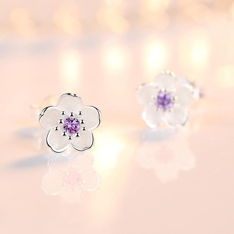 New Flower Stud Earrings For Women