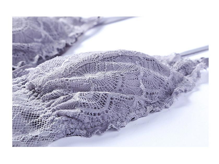 New Elegant European & American Lace Lingerie: Summer Nightgown with Bra Pads - 3-Piece Set