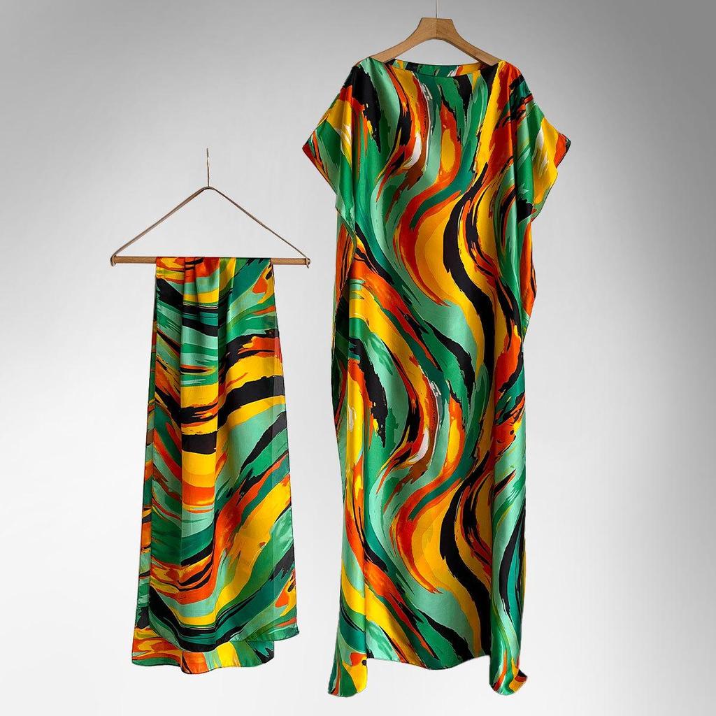 Middle Eastern Style Loose Long Dress Abaya for Women