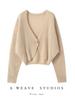 Fashionable Summer V-Neck Knit Cropped Cardigan with Sun Protection
