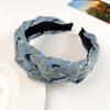 Korean Style Cowboy Hair Hoop Denim Cloth Denim Knotted Headband Cowboy Hair Bands  Ladies/Girls